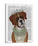 Boxeador Y Tiara, Retrato - Fab Funky | Cuadro decorativo de Canvas Lab