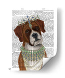 Boxeador Y Tiara, Retrato - Fab Funky | Cuadro decorativo de Canvas Lab