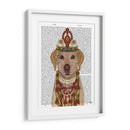 Labrador Amarillo Y Tiara, Retrato. - Fab Funky | Cuadro decorativo de Canvas Lab