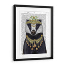 Tejón Con Tiara, Retrato - Fab Funky | Cuadro decorativo de Canvas Lab