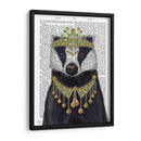 Tejón Con Tiara, Retrato - Fab Funky | Cuadro decorativo de Canvas Lab