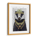 Tejón Con Tiara, Retrato - Fab Funky | Cuadro decorativo de Canvas Lab