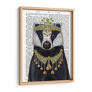 Tejón Con Tiara, Retrato - Fab Funky | Cuadro decorativo de Canvas Lab