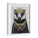 Tejón Con Tiara, Retrato - Fab Funky | Cuadro decorativo de Canvas Lab