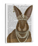 Conejo Y Perlas, Retrato - Fab Funky | Cuadro decorativo de Canvas Lab