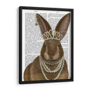 Conejo Y Perlas, Retrato - Fab Funky | Cuadro decorativo de Canvas Lab