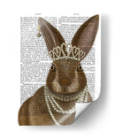 Conejo Y Perlas, Retrato - Fab Funky | Cuadro decorativo de Canvas Lab