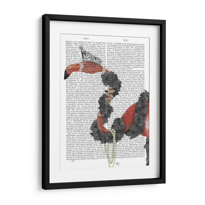 Flamingo Y Perlas, Retrato. - Fab Funky | Cuadro decorativo de Canvas Lab