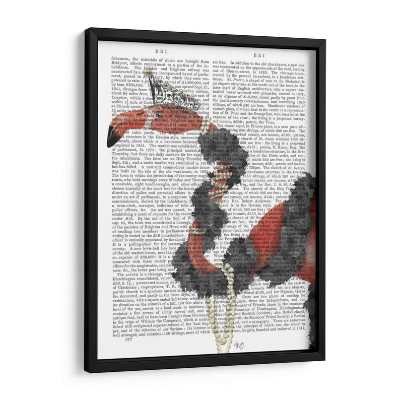 Flamingo Y Perlas, Retrato. - Fab Funky | Cuadro decorativo de Canvas Lab