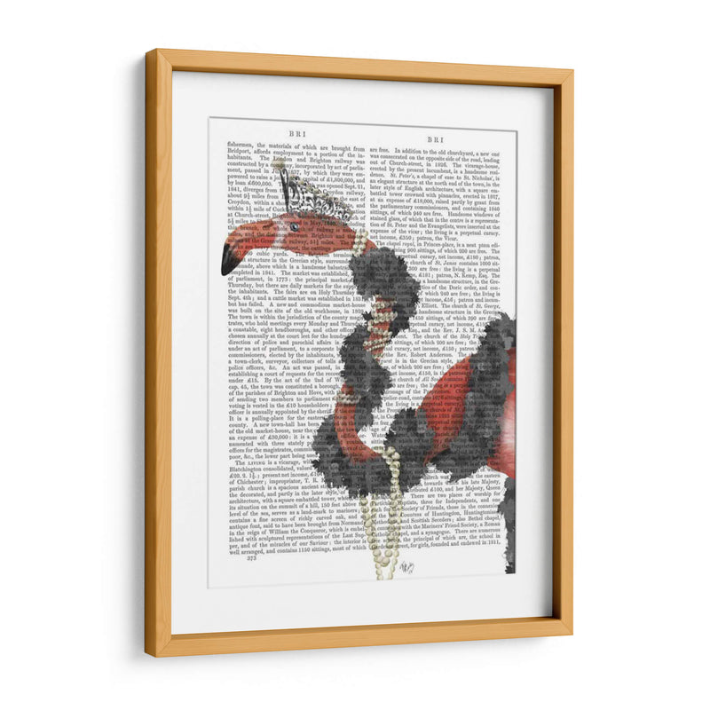 Flamingo Y Perlas, Retrato. - Fab Funky | Cuadro decorativo de Canvas Lab