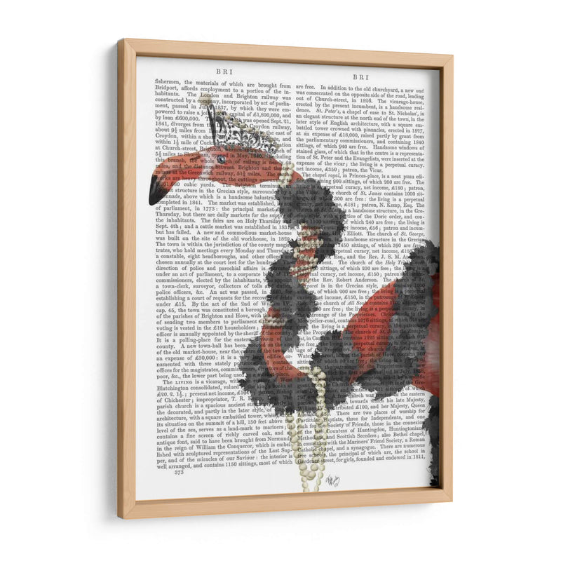Flamingo Y Perlas, Retrato. - Fab Funky | Cuadro decorativo de Canvas Lab