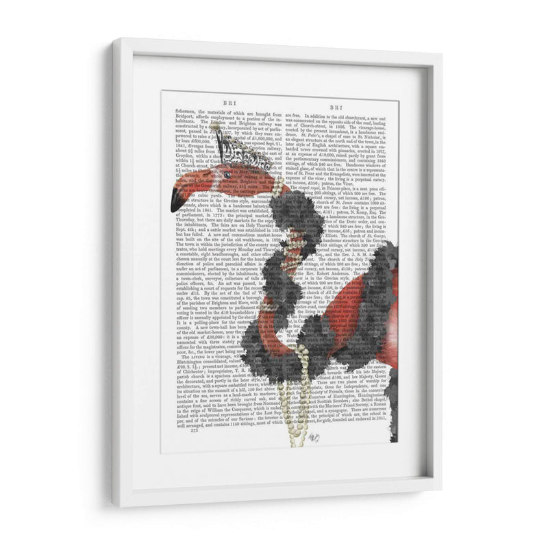 Flamingo Y Perlas, Retrato. - Fab Funky | Cuadro decorativo de Canvas Lab