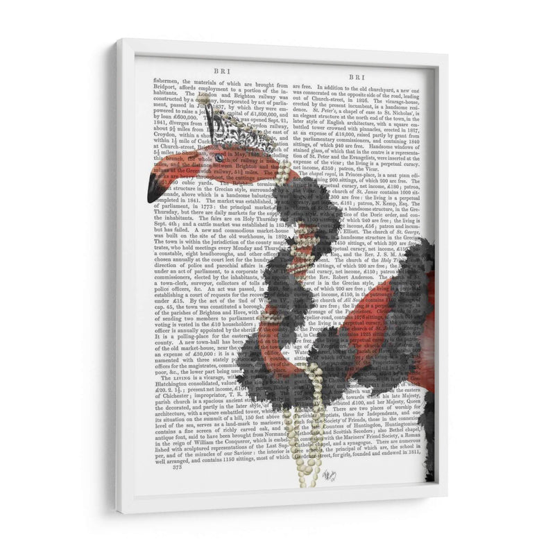 Flamingo Y Perlas, Retrato. - Fab Funky | Cuadro decorativo de Canvas Lab