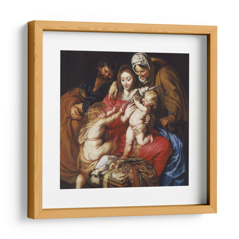 La Sagrada Familia con Santa Isabel, San Juan y una paloma - Peter Paul Rubens | Cuadro decorativo de Canvas Lab