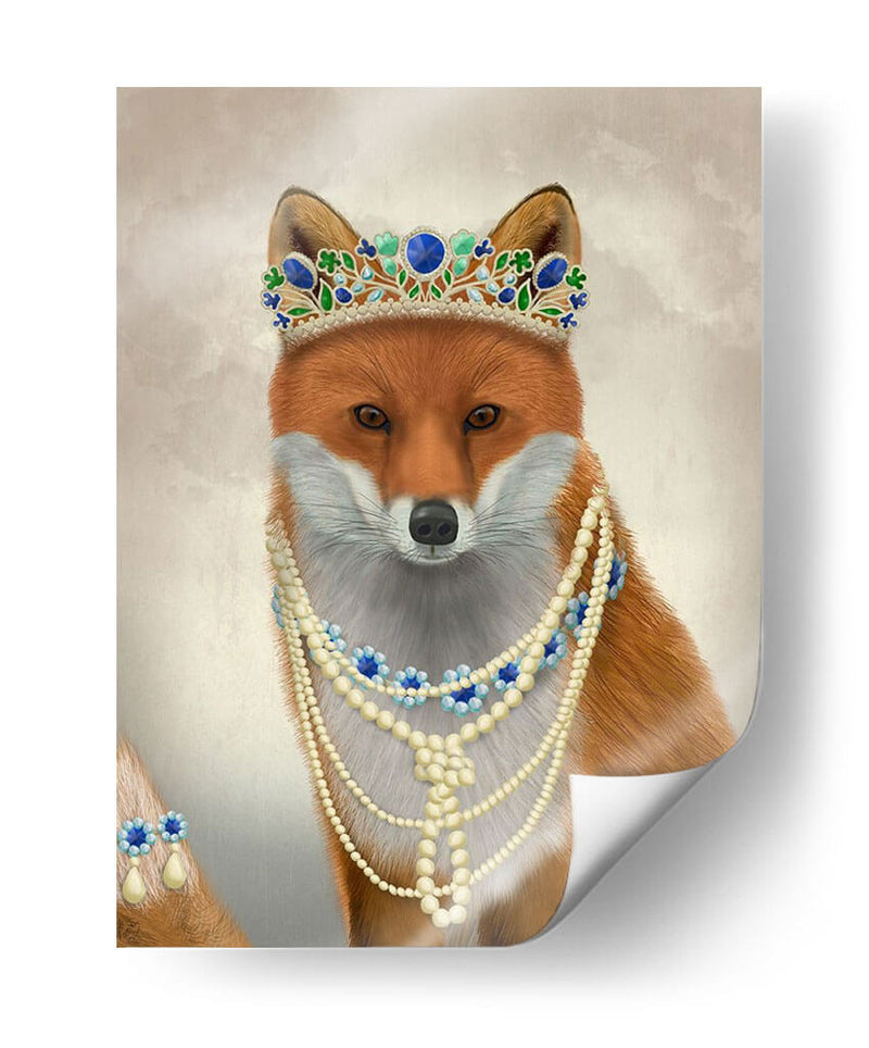 Zorro Con Tiara, Retrato - Fab Funky | Cuadro decorativo de Canvas Lab