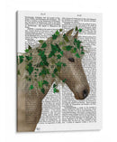 Porcelana De Caballo Con Hiedra. - Fab Funky | Cuadro decorativo de Canvas Lab