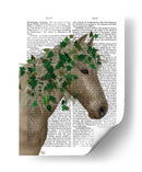 Porcelana De Caballo Con Hiedra. - Fab Funky | Cuadro decorativo de Canvas Lab