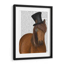 Caballo Top Sombrero Y Monóculo - Fab Funky | Cuadro decorativo de Canvas Lab