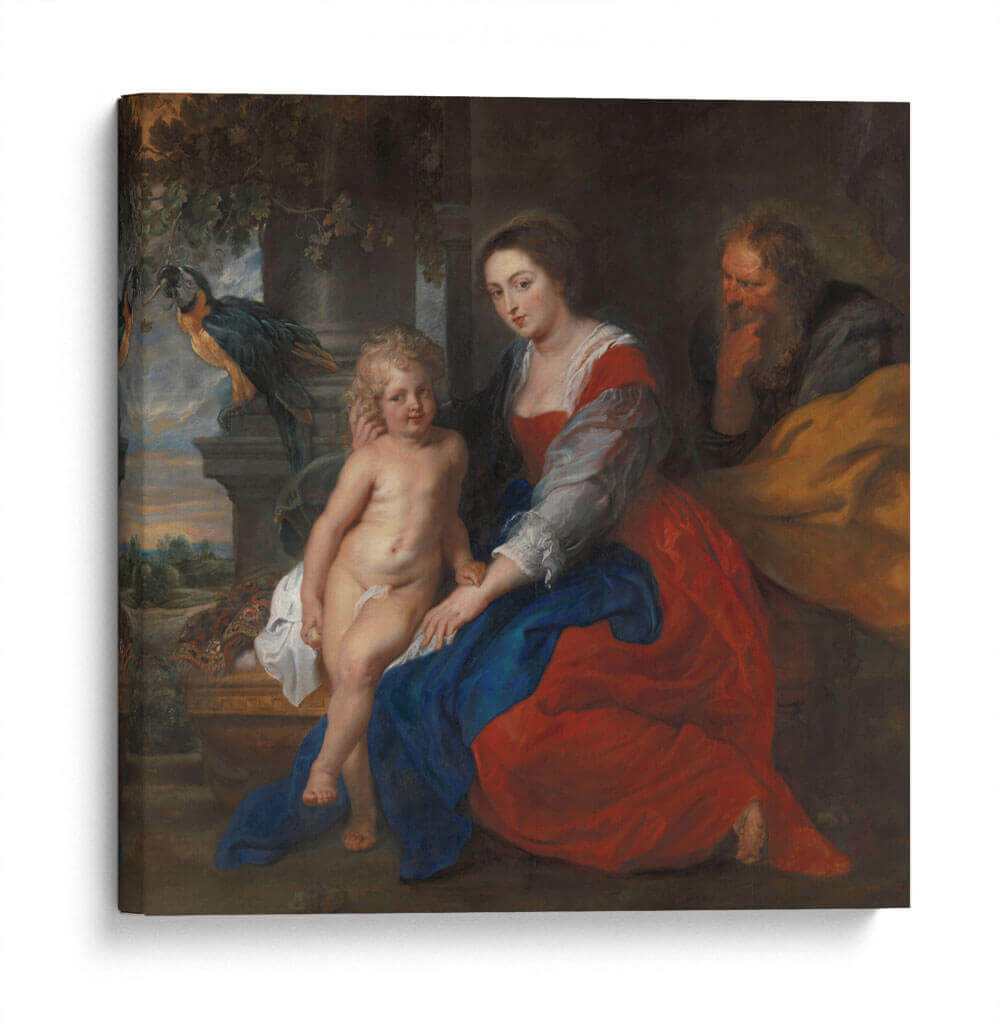 La Sagrada Familia con el loro - Peter Paul Rubens | Cuadro decorativo de Canvas Lab