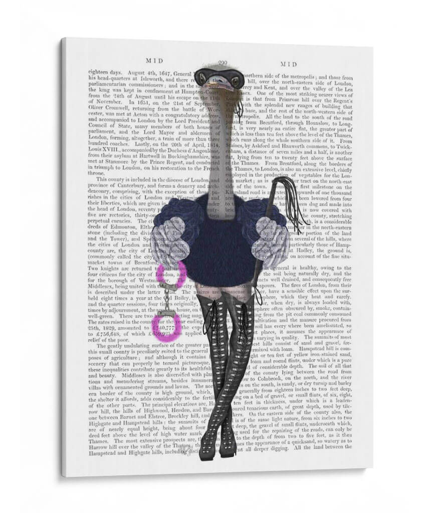 Avestruz Con Botas Pervertidas - Fab Funky | Cuadro decorativo de Canvas Lab