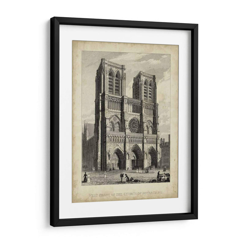 West Front-Notre Dame - A. Pugin | Cuadro decorativo de Canvas Lab