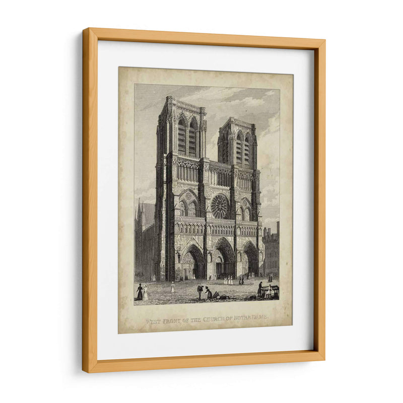 West Front-Notre Dame - A. Pugin | Cuadro decorativo de Canvas Lab