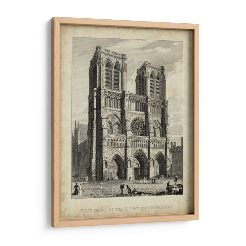 West Front-Notre Dame - A. Pugin | Cuadro decorativo de Canvas Lab