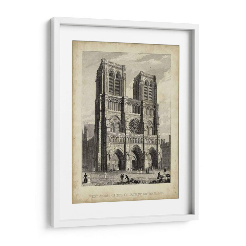 West Front-Notre Dame - A. Pugin | Cuadro decorativo de Canvas Lab