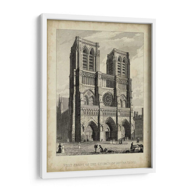 West Front-Notre Dame - A. Pugin | Cuadro decorativo de Canvas Lab