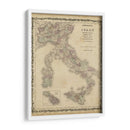 Mapa De Johnsons De Italia - Johnson | Cuadro decorativo de Canvas Lab