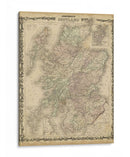 Mapa De Johnsons De Escocia - Johnson | Cuadro decorativo de Canvas Lab