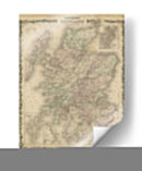 Mapa De Johnsons De Escocia - Johnson | Cuadro decorativo de Canvas Lab