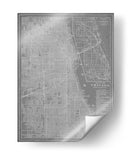 Mapa De La Ciudad De Chicago - Vision Studio | Cuadro decorativo de Canvas Lab