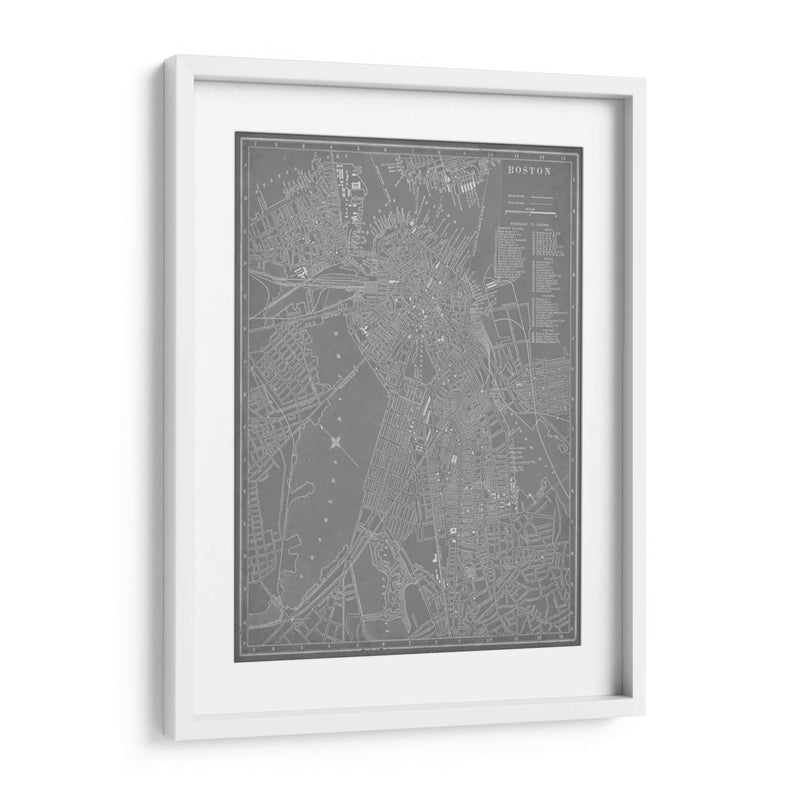 Mapa De La Ciudad De Boston - Vision Studio | Cuadro decorativo de Canvas Lab