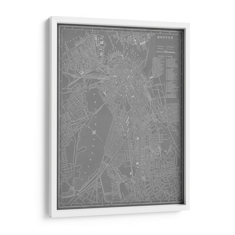 Mapa De La Ciudad De Boston - Vision Studio | Cuadro decorativo de Canvas Lab