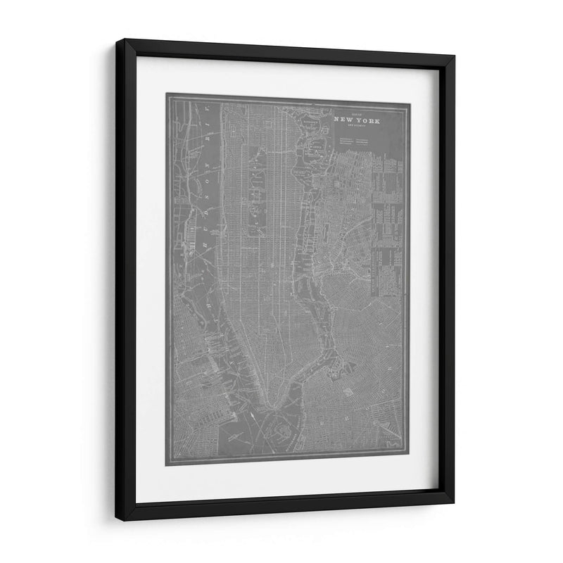 Mapa De La Ciudad De Nueva York - Vision Studio | Cuadro decorativo de Canvas Lab