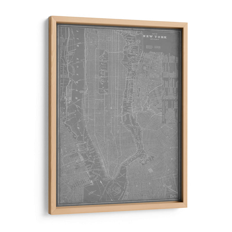 Mapa De La Ciudad De Nueva York - Vision Studio | Cuadro decorativo de Canvas Lab