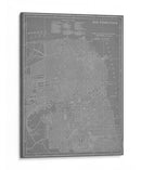 Mapa De La Ciudad De San Francisco - Vision Studio | Cuadro decorativo de Canvas Lab