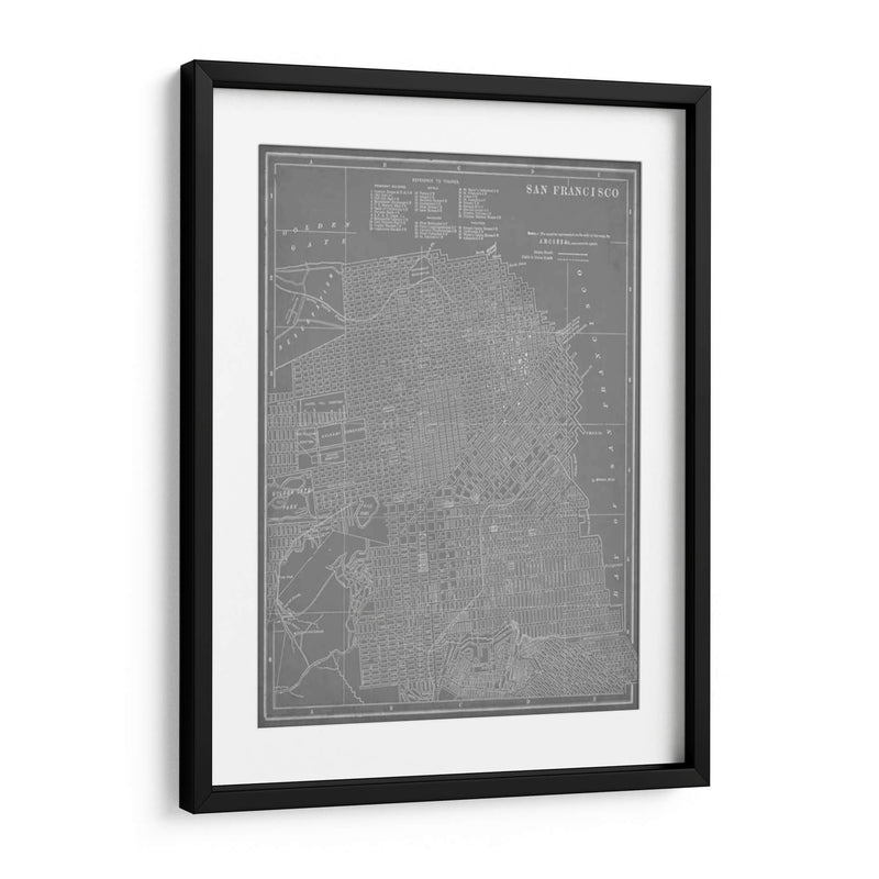 Mapa De La Ciudad De San Francisco - Vision Studio | Cuadro decorativo de Canvas Lab