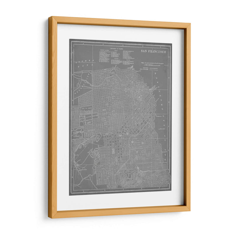 Mapa De La Ciudad De San Francisco - Vision Studio | Cuadro decorativo de Canvas Lab