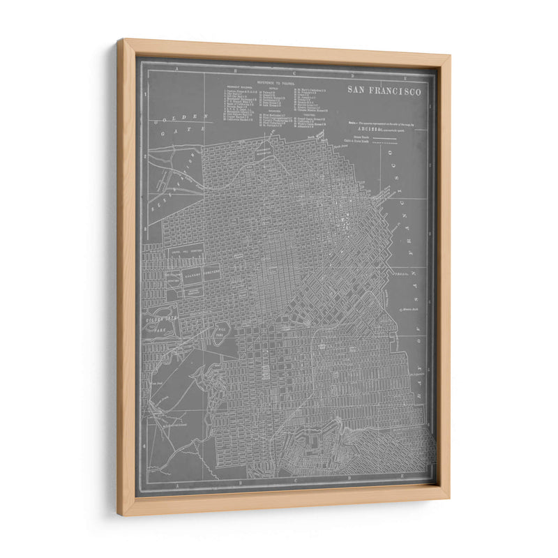 Mapa De La Ciudad De San Francisco - Vision Studio | Cuadro decorativo de Canvas Lab