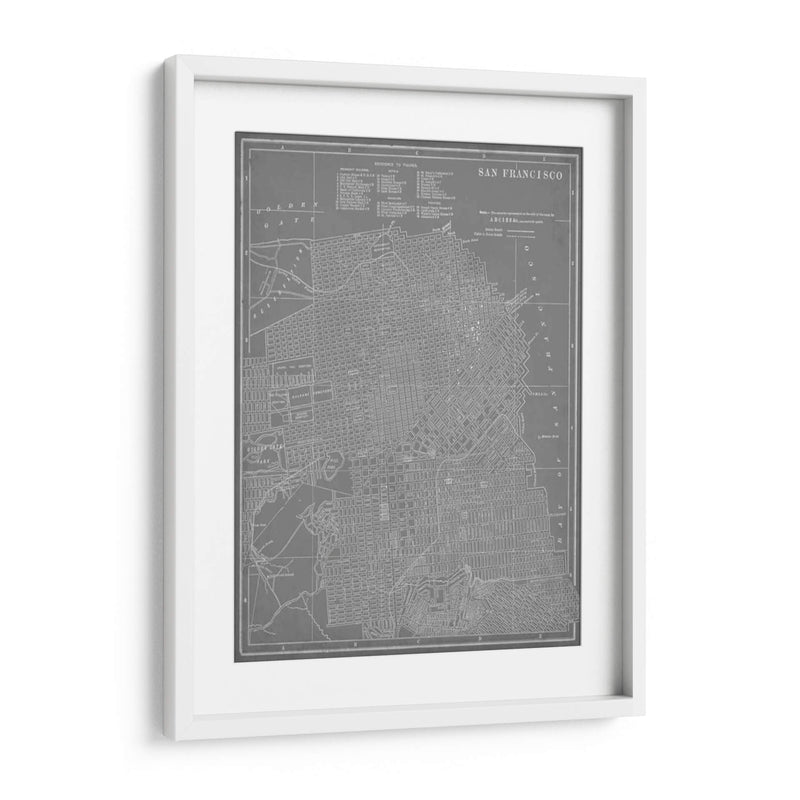 Mapa De La Ciudad De San Francisco - Vision Studio | Cuadro decorativo de Canvas Lab