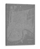 Mapa De La Ciudad De Nueva Orleans - Vision Studio | Cuadro decorativo de Canvas Lab
