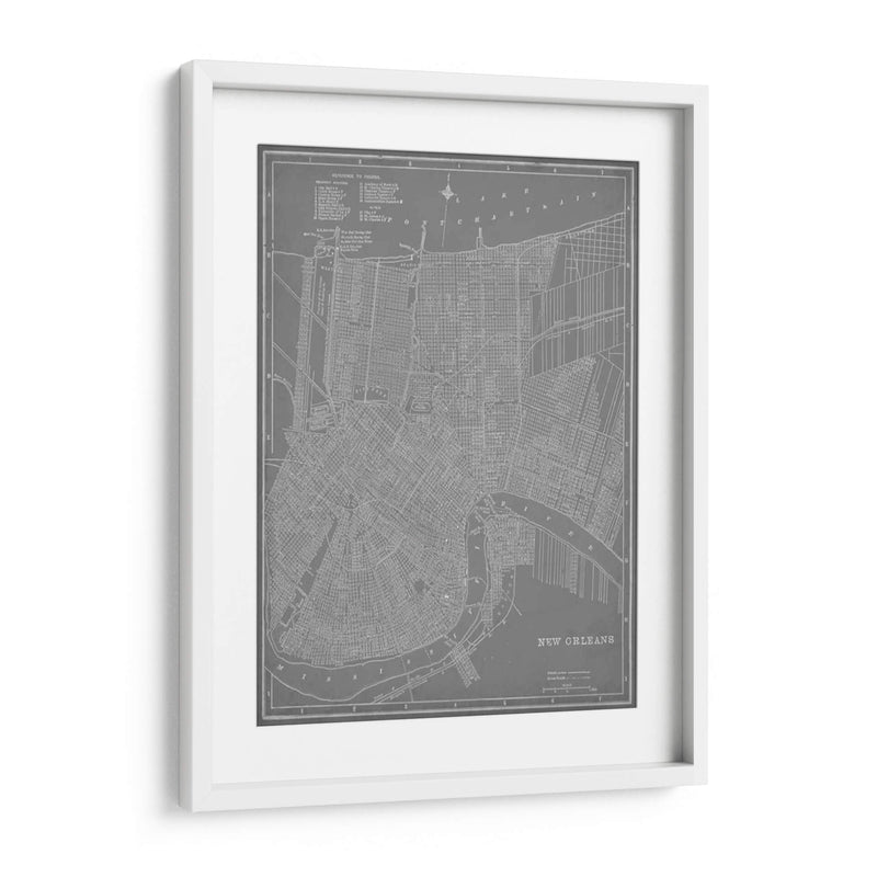 Mapa De La Ciudad De Nueva Orleans - Vision Studio | Cuadro decorativo de Canvas Lab