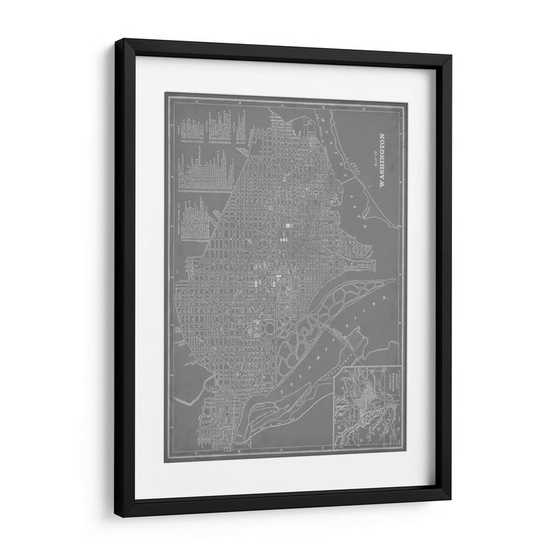 Mapa De La Ciudad De Washington, D.C. - Vision Studio | Cuadro decorativo de Canvas Lab