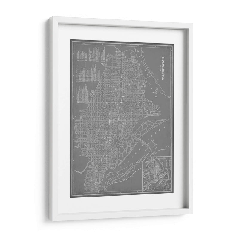 Mapa De La Ciudad De Washington, D.C. - Vision Studio | Cuadro decorativo de Canvas Lab