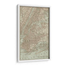 Mapa Teñido De Nueva York - Vision Studio | Cuadro decorativo de Canvas Lab