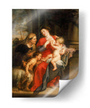 La virgen y el niño con los santos Isabel y Juan Bautista - Peter Paul Rubens | Cuadro decorativo de Canvas Lab