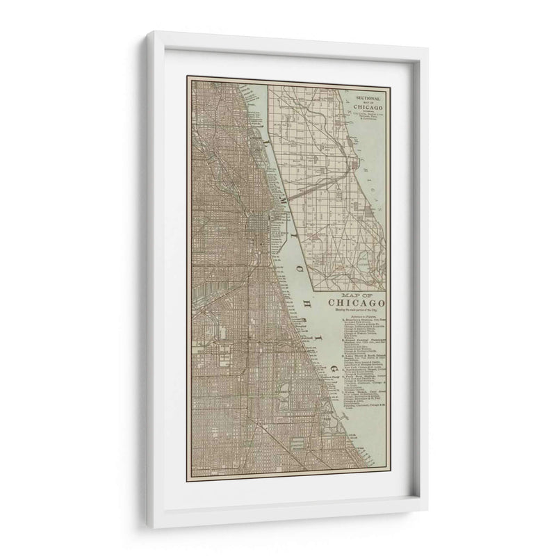 Mapa Teñido De Chicago - Vision Studio | Cuadro decorativo de Canvas Lab