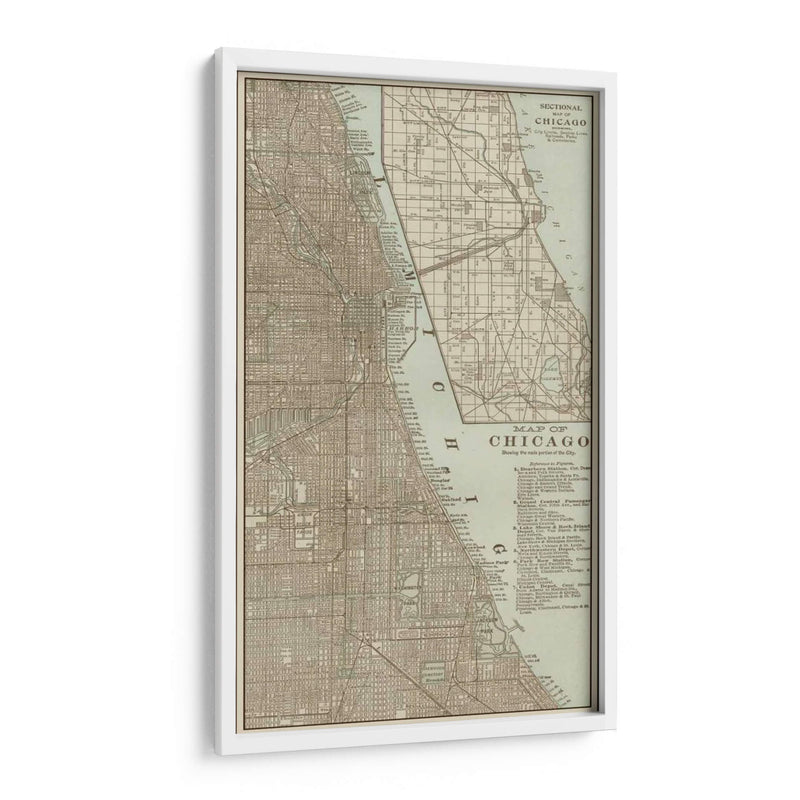 Mapa Teñido De Chicago - Vision Studio | Cuadro decorativo de Canvas Lab